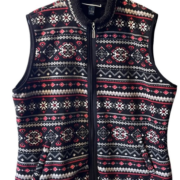 OOAK  Karen Scott  Fuzzy/Fluffy Sweater Vest   Custom Embroidered  Moose  XL - Picture 3 of 4